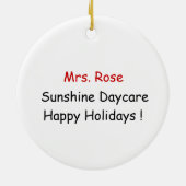 Ornement En Céramique N'oubliez pas d'aimer mon professeur ! (Dos)