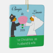 Ornement En Céramique Nounours mariés (Droite)