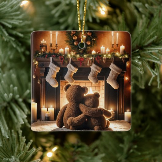 Ornement En Céramique Nounours Noël ensemble (Arbre)
