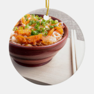 Ornement En Céramique Nourriture asiatique de plan rapproché des