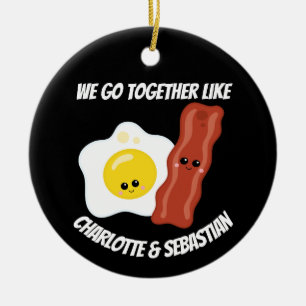 Ornement En Céramique Nous allons ensemble comme des oeufs et du bacon p