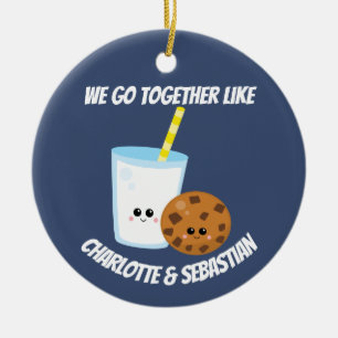 Ornement En Céramique Nous allons ensemble comme du lait et des biscuits
