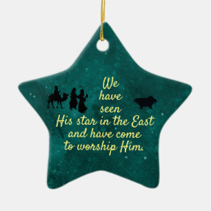 Ornement En Céramique Nous avons vu l'étoile