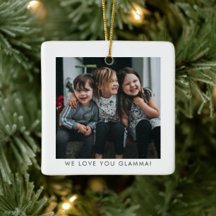 Ornement En Céramique Nous vous aimons Glamma petits-enfants Photo Cadea