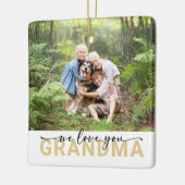Ornement En Céramique Nous Vous Aimons Grand-Mère Photo Keepsaké (Gauche)