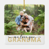 Ornement En Céramique Nous Vous Aimons Grand-Mère Photo Keepsaké (Dos)