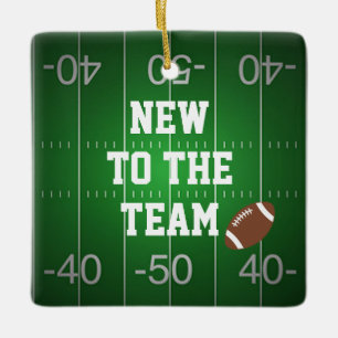 Ornement En Céramique NOUVEAU À L'ÉQUIPE - 1er football de Noël pour béb