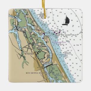Ornement En Céramique Nouveau graphique de plage de Smyrna