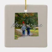 Ornement En Céramique Nouveau-Mexique State Photo insert and town name (Dos)