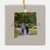 Ornement En Céramique Nouveau-Mexique State Photo insert and town name (Devant)