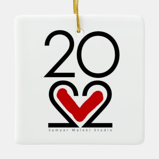 Ornement En Céramique Nouvel An 2022 (Devant)