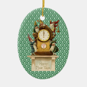 Ornement En Céramique Nouvel An vintage
