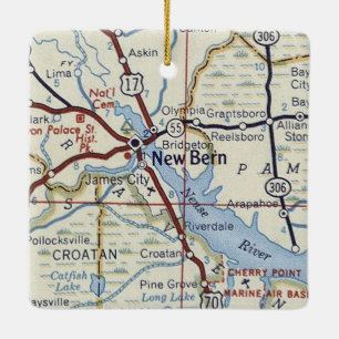 Ornement En Céramique Nouvelle carte Vintage Berne NC
