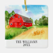 Ornement En Céramique Nouvelle ferme de Noël (Devant)