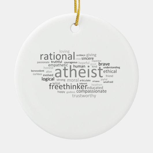 Ornement En Céramique Nuage athée (Devant)