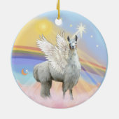 Ornement En Céramique Nuages - Ange Llama (12) (Dos)