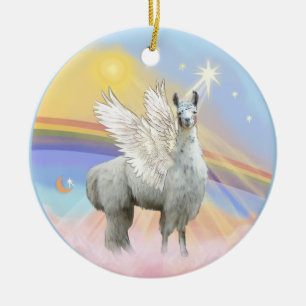 Ornement En Céramique Nuages - Llama Ange (12)