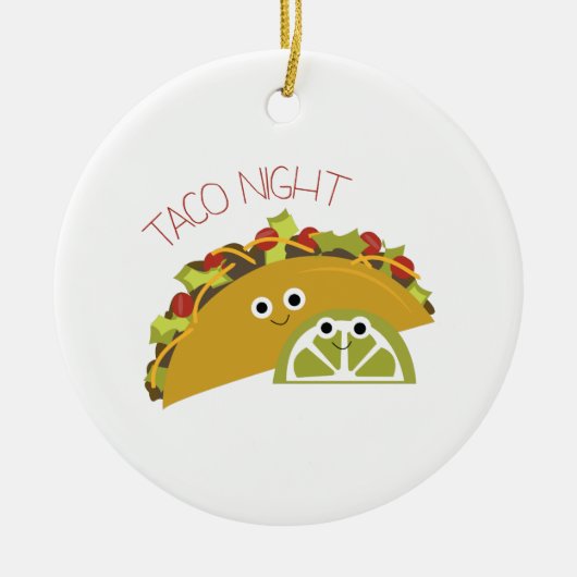 Ornement En Céramique Nuit de taco (Devant)