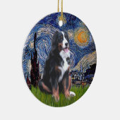 Ornement En Céramique Nuit étoilée - Chien de montagne bernois (L) (Droite)