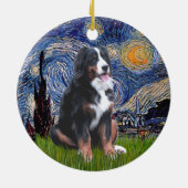 Ornement En Céramique Nuit étoilée - Chien de montagne bernois (L) (Dos)