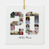 Ornement En Céramique Numéro 20 Collage photo (Dos)