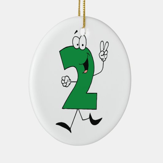 Ornement En Céramique Numéro 2e Anniversaire Tshirts et cadeaux (Droite)