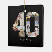 Ornement En Céramique Numéro 40 - Collage photo (Gauche)