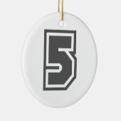 Ornement En Céramique Numéro 5 (Droite)