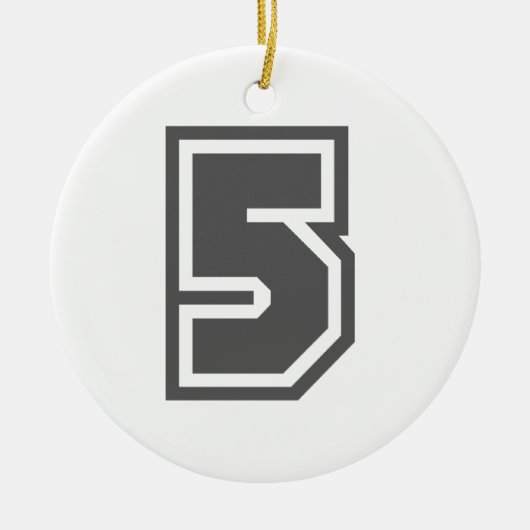 Ornement En Céramique Numéro 5 (Devant)