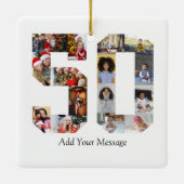 Ornement En Céramique Numéro 50 Collage photo (Dos)