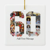 Ornement En Céramique Numéro 60 Collage photo (Dos)