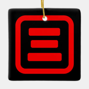 Ornement En Céramique Numéro Japonais Trois 三 【San】 Kanji