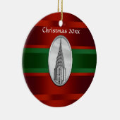 Ornement En Céramique NYC Skyline : Chrysler Building Xmas #3 (Droite)