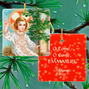 Ornement En Céramique Ô viens, Ô viens Emmanuel (Détail) Avent