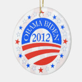Ornement En Céramique Obama Biden 2012 (Gauche)