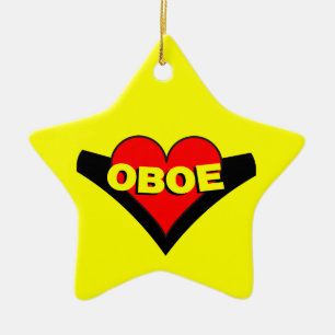 Ornement En Céramique Oboe sur le coeur