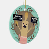 Ornement En Céramique Obsession de cuisson couleur personnalisée ornemen (Droite)