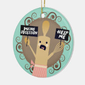 Ornement En Céramique Obsession de cuisson couleur personnalisée ornemen (Gauche)