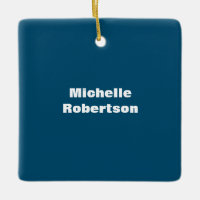 Ocean Blue Plain Minimalist Ajouter son propre nom