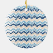 Ornement En Céramique Ocean Waves Chevron (Dos)