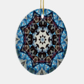 Ornement En Céramique Octogone bleu chic K186 (Droite)