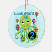 Ornement En Céramique Octopus 2e anniversaire T-shirts et cadeaux (Gauche)