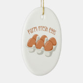 Ornement En Céramique Oeufs frais de ferme (Droite)
