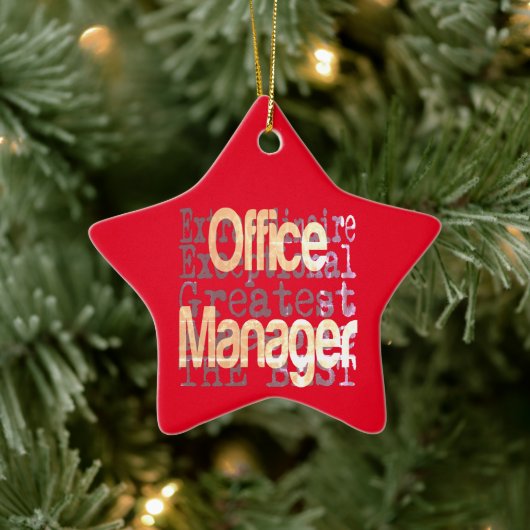 Ornement En Céramique Office Manager Extraordinaire (Arbre)