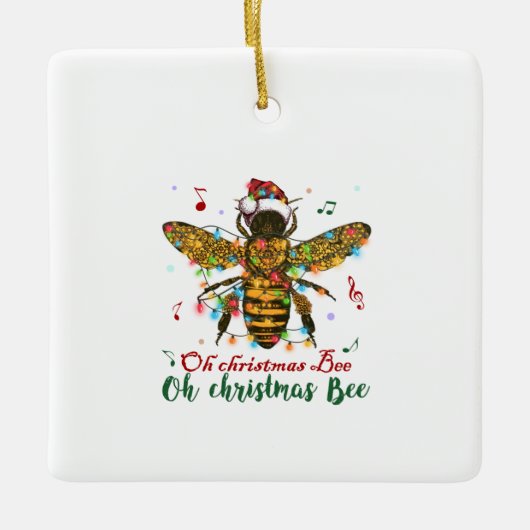 Ornement En Céramique Oh Christmas Bee Oh Christmas Bee Light (Devant)