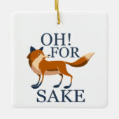 Ornement En Céramique Oh pour le saké renard (Devant)