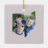 Ornement En Céramique Ohio State Photo insert and town name (Dos)