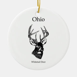 Ornement En Céramique Ohio White Tail Deer
