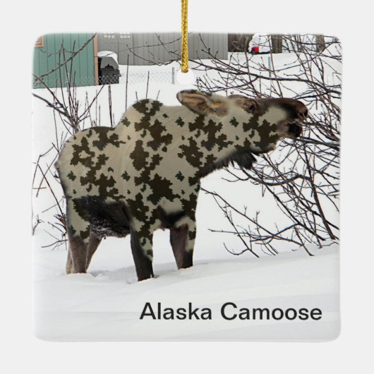 Ornement En Céramique Oie de camouflage (Camoose) (Dos)