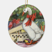 Ornement En Céramique Oie de Noël (Gauche)
